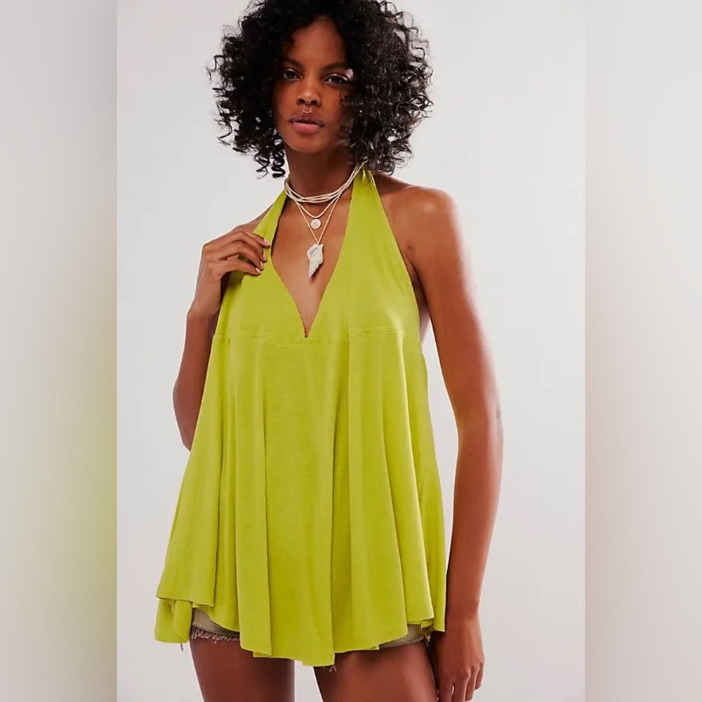 Lime Green Halter Swing Tank Top